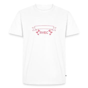 Maman parfaite avec de jolis défauts - T-shirt Premium bio Homme - blanc - Devant - Nico (187cm)