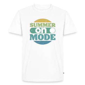 Summer Mode On retro - Men's Premium Organic T-Shirt - white - Front - Nico (187cm)
