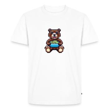 La saga de l’ours - SALAT - T-shirt Premium bio Homme - blanc - Devant - Nico (187cm)