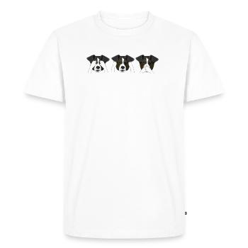 Dogs - Ne rien voir, ne rien entendre, ne rien dire - T-shirt Premium bio Homme - blanc - Devant - Nico (187cm)