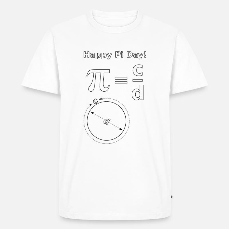 Mathe Pi Day - Männer Premium Bio T-Shirt - Weiß