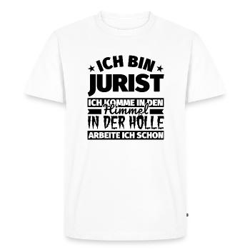Jurist Geschenk lustig Himmel Hölle - Männer Premium Bio T-Shirt - Weiß - Vorne - Nico (187cm)