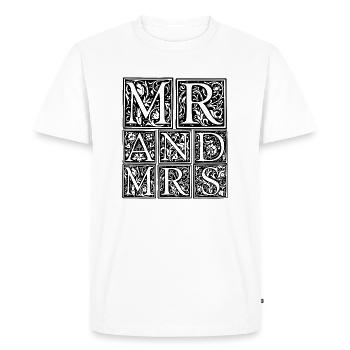Lui et vous | M. et Mme | M. et Mme - T-shirt Premium bio Homme - blanc - Devant - Nico (187cm)