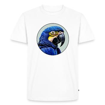 Ara hyacinthe - T-shirt Premium bio Homme - blanc - Devant - Nico (187cm)