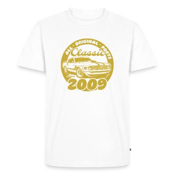 16e anniversaire - Classic Musclecar 2009 - T-shirt Premium bio Homme - blanc - Devant - Nico (187cm)