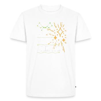 like, work, create - T-shirt Premium bio Homme - blanc - Devant - Nico (187cm)
