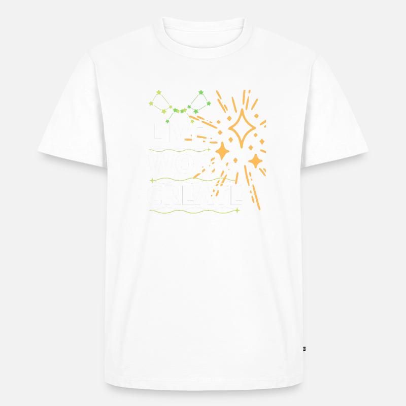 Like, Arbeit, Create - Männer Premium Bio T-Shirt - Weiß