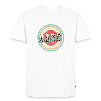 Jazz Music Rétro - T-shirt Premium bio Homme - blanc - Devant - Nico (187cm)