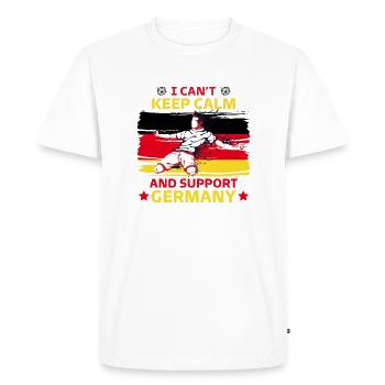 stay calm and support Germany - Men's Premium Organic T-Shirt - white - Front - Nico (187cm)
