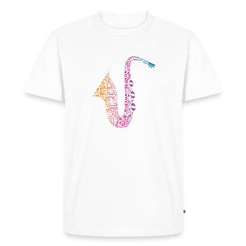 Jazz Saxophones - T-shirt Premium bio Homme - blanc - Devant - Nico (187cm)