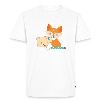 Fuchs-Post - T-shirt Premium bio Homme - blanc - Devant - Nico (187cm)