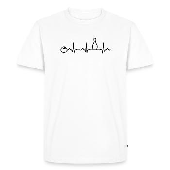 bowling heartbeat idea Bowling gift - Men's Premium Organic T-Shirt - white - Front - Nico (187cm)