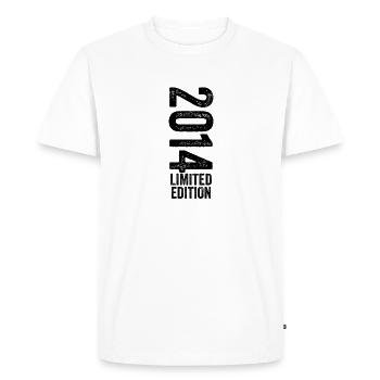2014 Anniversary Gift 2014 Limited Edition 2014 - Men's Premium Organic T-Shirt - white - Front - Nico (187cm)