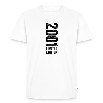 2001 Cadeau Anniversaire 2001 édition limitée 2001 - T-shirt Premium bio Homme - blanc - Devant - Nico (187cm)