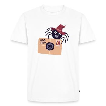 Araignée avec lettre - T-shirt Premium bio Homme - blanc - Devant - Nico (187cm)
