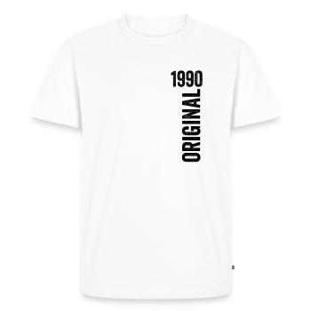1990 Cadeau Anniversaire 1990 édition limitée 1990 - T-shirt Premium bio Homme - blanc - Devant - Nico (187cm)
