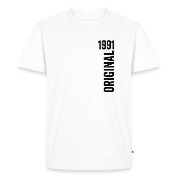 1991 Cadeau Anniversaire 1991 édition limitée 1991 - T-shirt Premium bio Homme - blanc - Devant - Nico (187cm)