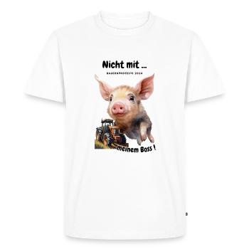 Chemises et accessoires de protestation paysanne - T-shirt Premium bio Homme - blanc - Devant - Nico (187cm)