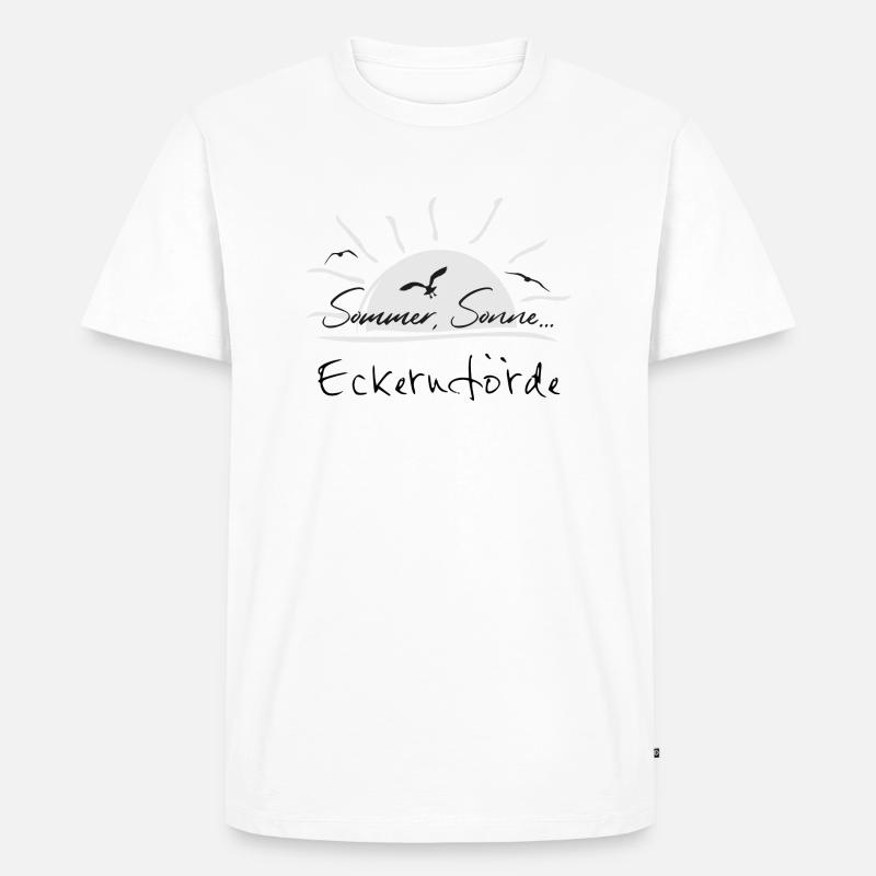 Sommer, Sonne... Eckernförde - Männer Premium Bio T-Shirt - Weiß