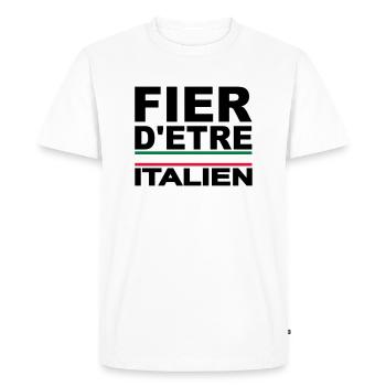 Fier d'être supporter Italie, italia - T-shirt Premium bio Homme - blanc - Devant - Nico (187cm)