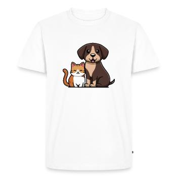 Funny friendship - Men's Premium Organic T-Shirt - white - Front - Nico (187cm)