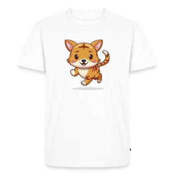 Tigerinchen – Le petit garçon manqué ! - T-shirt Premium bio Homme - blanc - Devant - Nico (187cm)