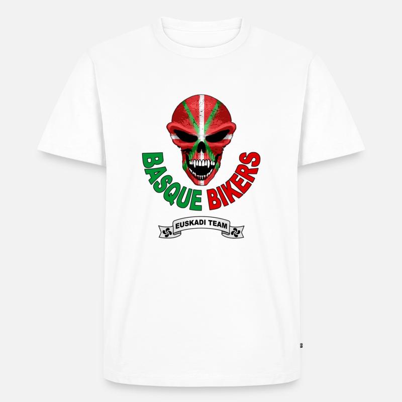 Baskische Biker - Männer Premium Bio T-Shirt - Weiß