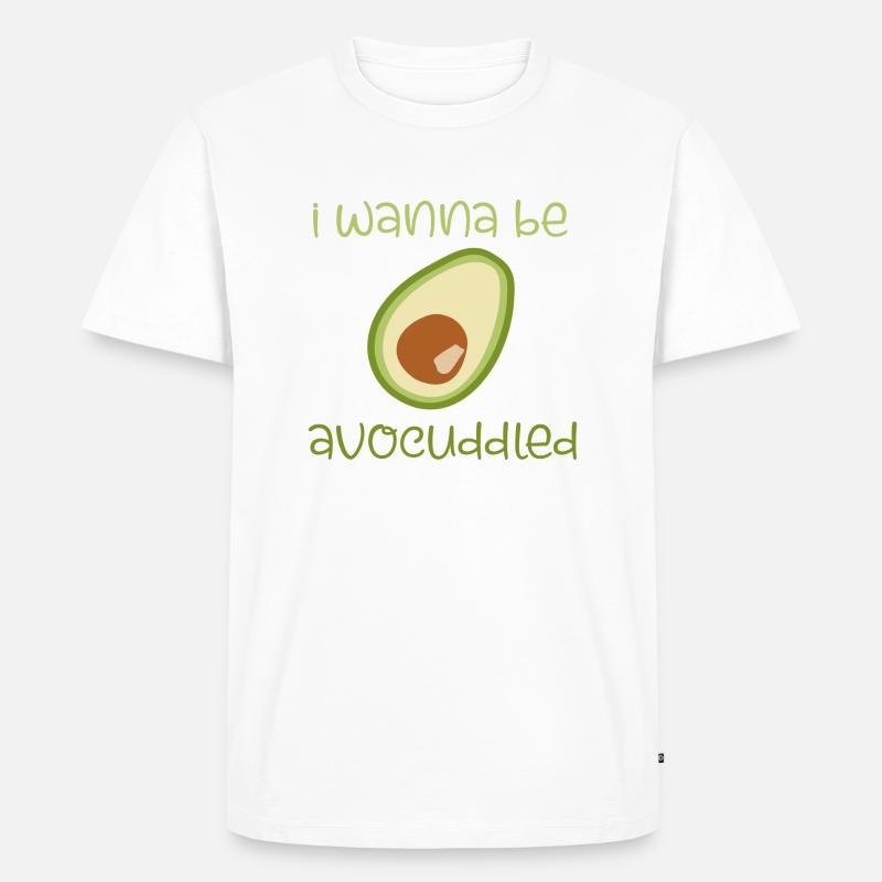 Avocado Obst Avocuddled Geschenk Idee - Männer Premium Bio T-Shirt - Weiß
