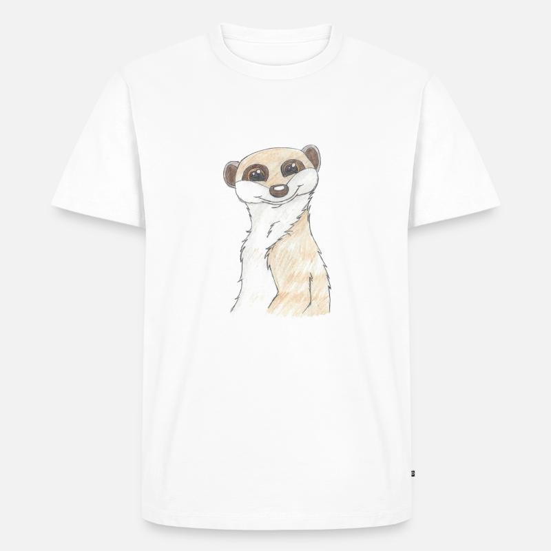Erdmännchen - Männer Premium Bio T-Shirt - Weiß