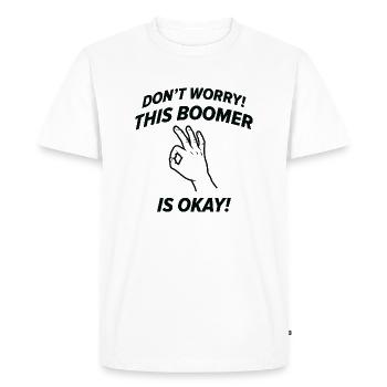 This Boomer Is Okay - Men's Premium Organic T-Shirt - white - Front - Nico (187cm)