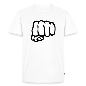 Fist - Men's Premium Organic T-Shirt - white - Front - Nico (187cm)