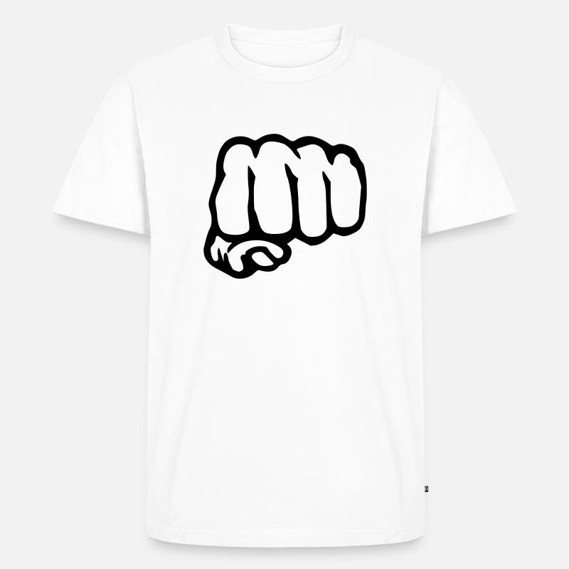 Faust - Männer Premium Bio T-Shirt - Weiß