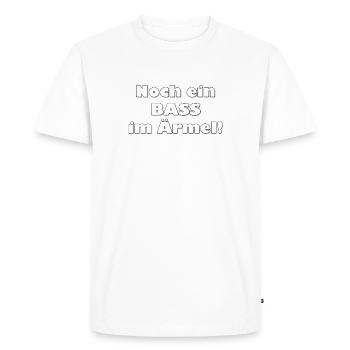 Une autre basse dans la manche! - T-shirt Premium bio Homme - blanc - Devant - Nico (187cm)