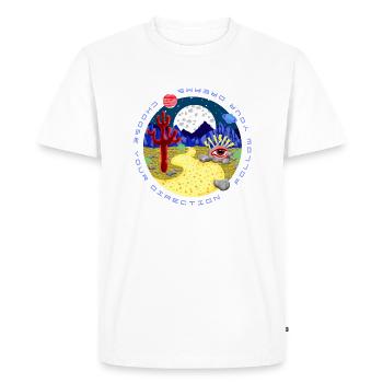 choisissez votre direction, suivez vos rêves - T-shirt Premium bio Homme - blanc - Devant - Nico (187cm)