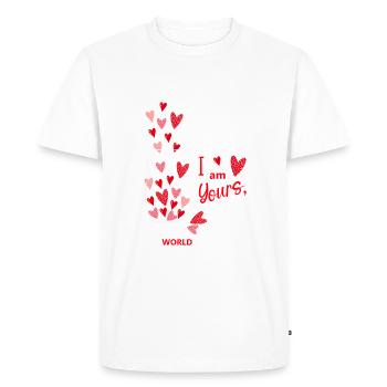 L’amour incassable | Citation littéraire - T-shirt Premium bio Homme - blanc - Devant - Nico (187cm)