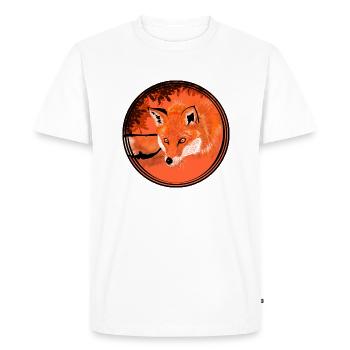 Tête de renard - T-shirt Premium bio Homme - blanc - Devant - Nico (187cm)