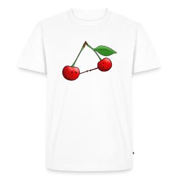 Sweet cherries - Men's Premium Organic T-Shirt - white - Front - Nico (187cm)