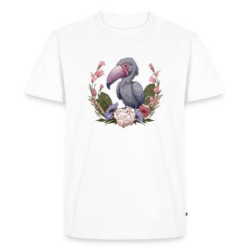 Shoebill - Men's Premium Organic T-Shirt - white - Front - Nico (187cm)