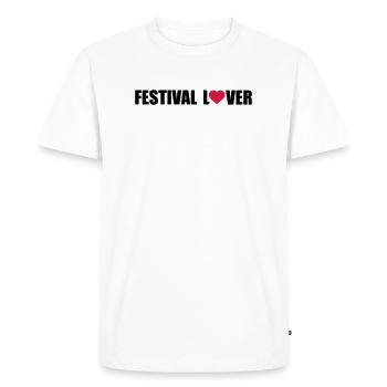 amant fête - T-shirt Premium bio Homme - blanc - Devant - Nico (187cm)