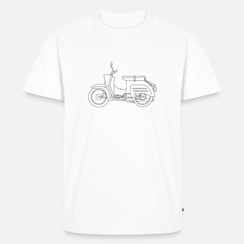 Simson Schwalbe KR51 Blueprint hell - Männer Premium Bio T-Shirt - Weiß