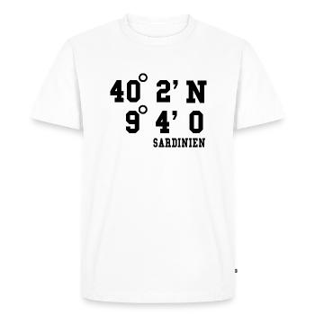 Sardaigne Vacances Sardegna Italie Idée cadeau - T-shirt Premium bio Homme - blanc - Devant - Nico (187cm)
