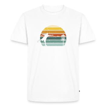 Disc Golf - Disc Golfing Player Ultimate Frisbee - Men's Premium Organic T-Shirt - white - Front - Nico (187cm)