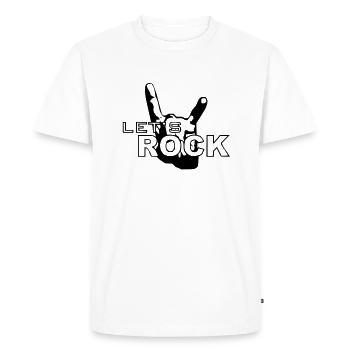 letsrock - T-shirt Premium bio Homme - blanc - Devant - Nico (187cm)