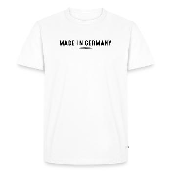 Fabriqué en Allemagne - T-shirt Premium bio Homme - blanc - Devant - Nico (187cm)