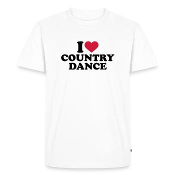 I love Country dance - Men's Premium Organic T-Shirt - white - Front - Nico (187cm)
