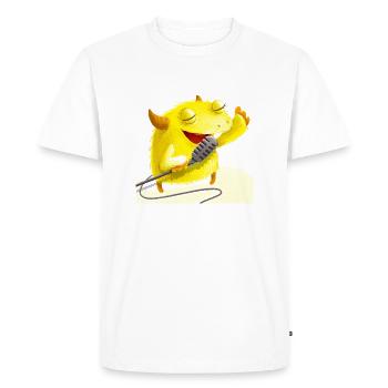 Cool et drôle chanteur Monster MathBatt - T-shirt Premium bio Homme - blanc - Devant - Nico (187cm)