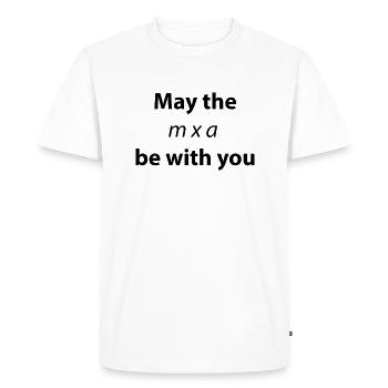 Que la Force soit avec vous - Chemise Nerd - T-shirt Premium bio Homme - blanc - Devant - Nico (187cm)