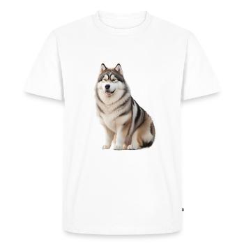 Malamut - T-shirt Premium bio Homme - blanc - Devant - Nico (187cm)
