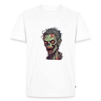 Zombi - T-shirt Premium bio Homme - blanc - Devant - Nico (187cm)