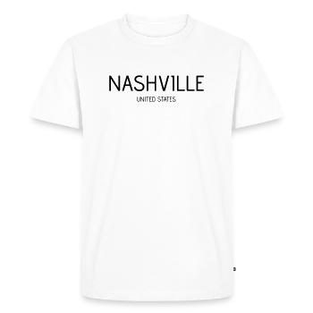 Nashville - T-shirt Premium bio Homme - blanc - Devant - Nico (187cm)